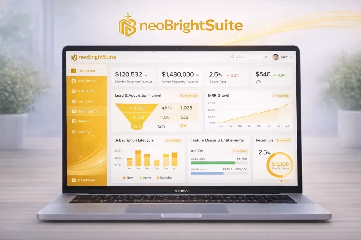 neoSuite modular business management dashboard
